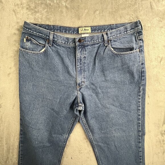 Vintage LL Bean Jeans Mens 44x30 Blue Denim Classic Fit Straight Leg Y2K 220626 - Picture 12 of 16